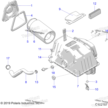 ENGINE, AIR INTAKE A20SXA85A1/A7/CA1/CA7/E85A9/AF/AP/CA9/CAF/CAP/V85AP/CAP