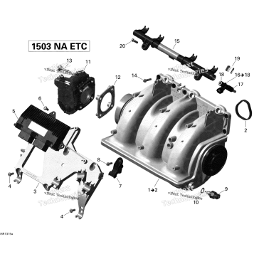 AIR INTAKE MANIFOLD AND THROTTLE BODY 1