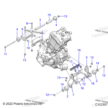 ENGINE, MOUNTING & LONG BLOCK