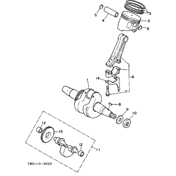 CRANKSHAFT PISTON EF6000EA