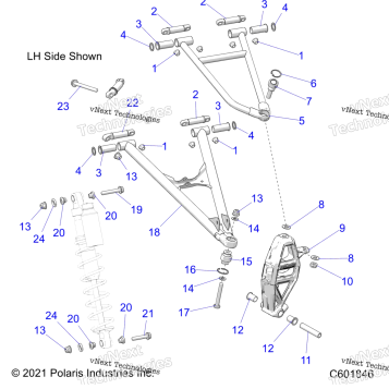 SUSPENSION, CONTROL ARMS & SPINDLE