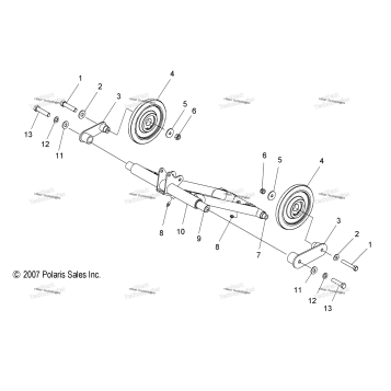 SUSPENSION, TORQUE ARM, REAR (49SNOWTORQUEREAR08IQTRBO)