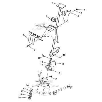 STEERING POST ASSEMBLY 6X6 350L