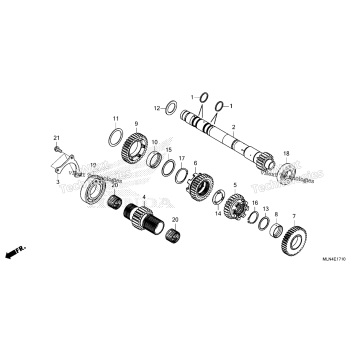 TRANSMISSION (MAINSHAFT) (CRF1100D/D4)
