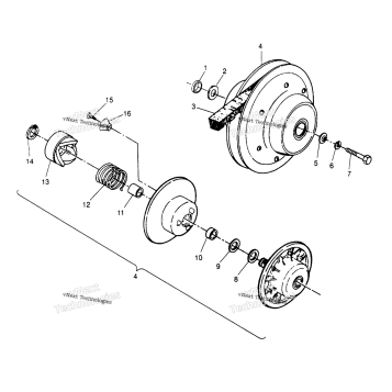 DRIVEN CLUTCH ASSEMBLY SPORTSMAN 4X4