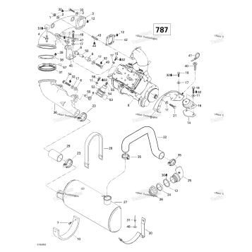 ENGINE SUPPORT AND MUFFLER (787)