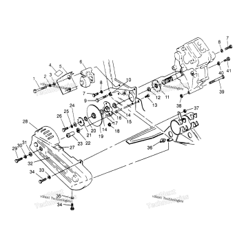 GEARCASE/BRAKE & CHAIN COVER MOUNTING 4X4 400L