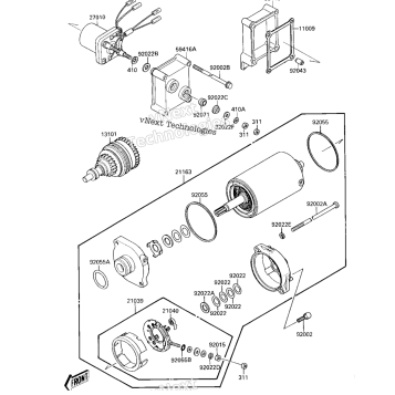 STARTER MOTOR (JF650-A2)