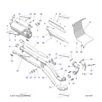 ENGINE, EXHAUST, EVAP A22SJE57BX