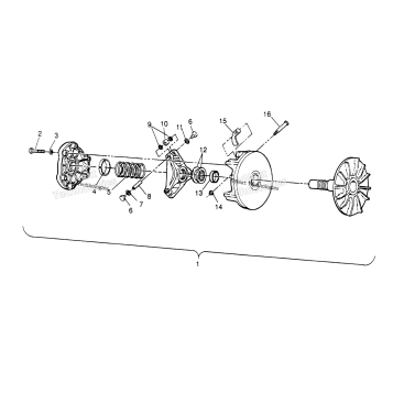 DRIVE CLUTCH ASSEMBLY SPORT 400L