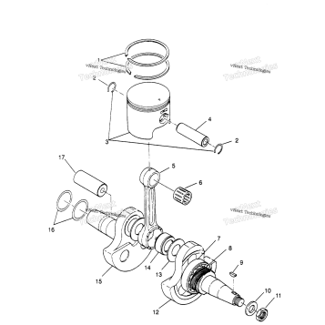 CRANKSHAFT & PISTON 2X4 300