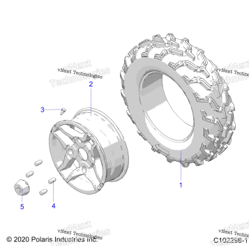 WHEELS, FRONT TIRE