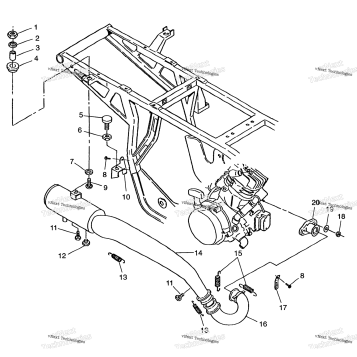 EXHAUST SYSTEM XPLORER 400L