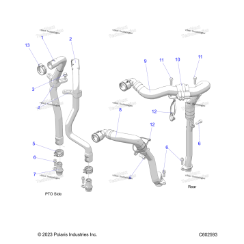 ENGINE, OIL COOLING HOSES