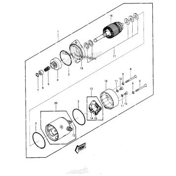 STARTER MOTOR ('84-'86 JS440-A8/A9/A10)
