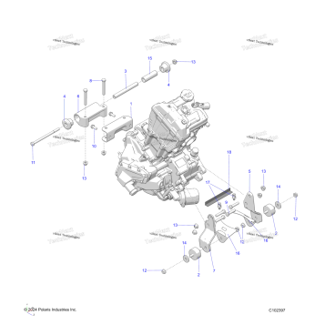 ENGINE, MOUNTING & LONG BLOCK