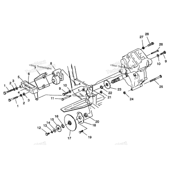 GEARCASE/BRAKE MOUNTING 6X6 350L