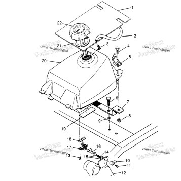 FUEL TANK ASSEMBLY SPORTSMAN 4X4