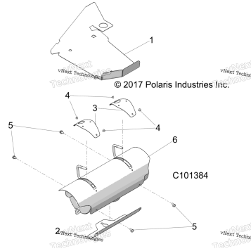 ENGINE, EXHAUST SYSTEM, SHIELDS