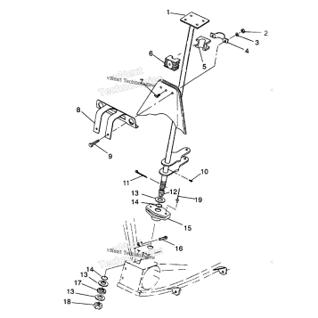 STEERING POST ASSEMBLY 6X6 250