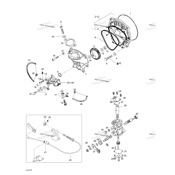 OIL INJECTION SYSTEM, OIL PUMP, ROTARY VALVE