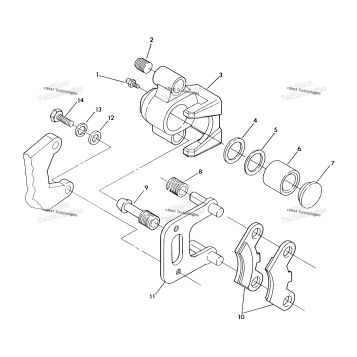 FRONT BRAKE ASSEMBLY 250 4X4