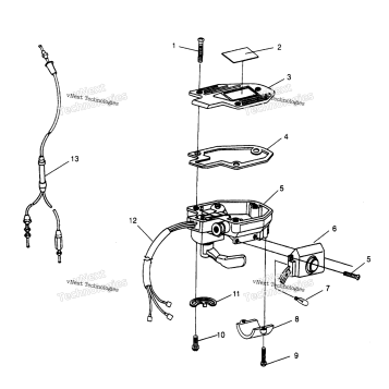 CONTROLS THROTTLE ASM./CABLE 4X4 300