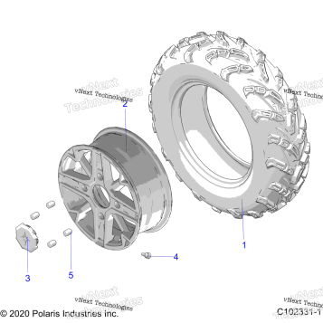 WHEELS, FRONT A23SXA85A6/A1