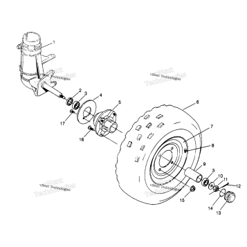 FRONT WHEEL ASSEMBLY 2X4 300