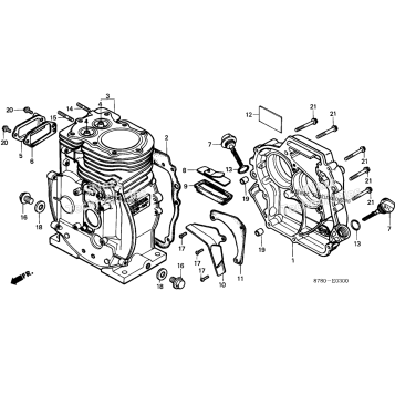 CYLINDER + CRANKCASE COVER