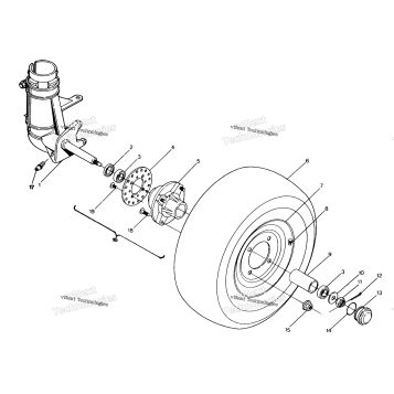 FRONT WHEEL ASSEMBLY 250 4X6