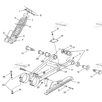 SWING ARM/SHOCK MOUNTING SCRAMBLER 400