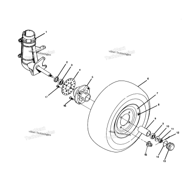 FRONT WHEEL ASSEMBLY TRAIL BLAZER
