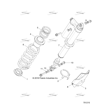 SUSPENSION, REAR SHOCK MOUNTING