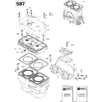 CYLINDER AND EXHAUST MANIFOLD 587