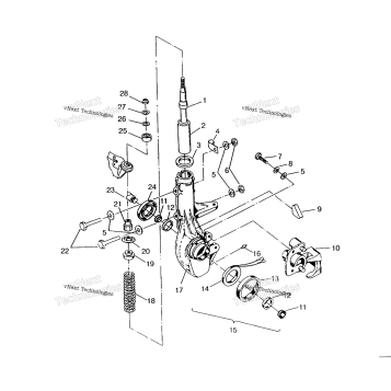 FRONT STRUT ASSEMBLY 6X6 400L, SWEDISH & NORWEGIAN N948740