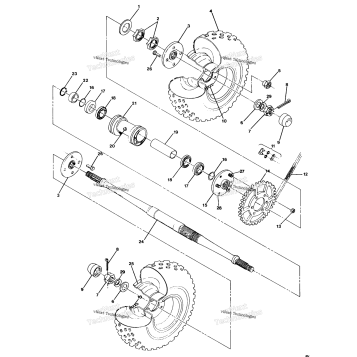 REAR WHEEL DRIVE ASSEMBLY TRAIL BOSS