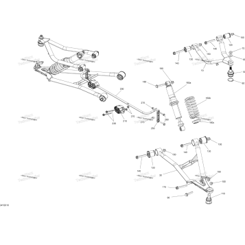 SUSPENSION, FRONT - A ARMS - SHOCKS