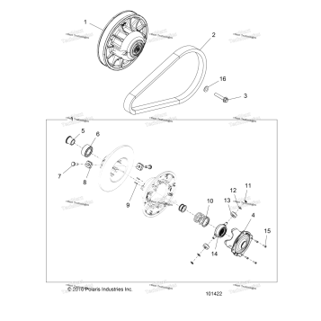 DRIVE TRAIN, SECONDARY CLUTCH