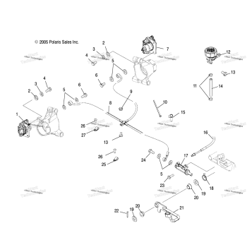 MASTER CYLINDER, REAR & FOOT PEDAL /AW