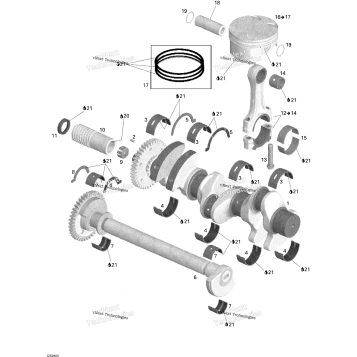 CRANKSHAFT, PISTON AND BALANCE SHAFT