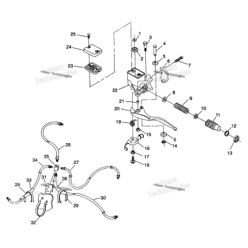 CONTROLS MASTER CYLINDER/BRAKE LINE TRAIL BOSS