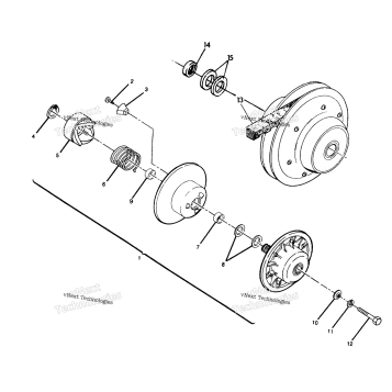 DRIVEN CLUTCH ASSEMBLY 350 4X4 UPDATE