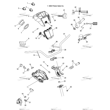 HANDLEBAR & HEADLIGHT POD /AS/AT/AU/AW