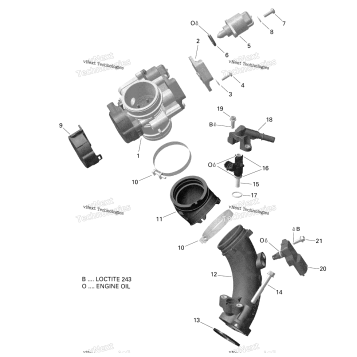 AIR INTAKE MANIFOLD AND THROTTLE BODY EXCEPT T3
