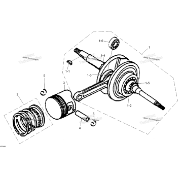 CRANKSHAFT AND PISTONS