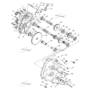 GEARCASE ASSEMBLY 4X4 250