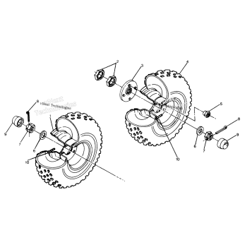 MIDDLE WHEEL ASSEMBLY 6X6
