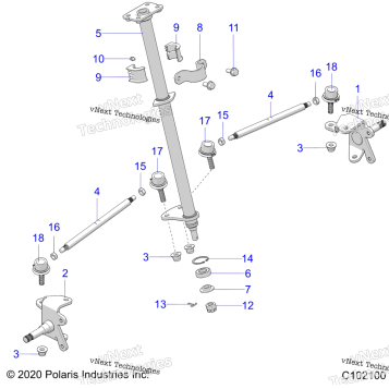 STEERING, STEERING POST AND TIE ROD ASM