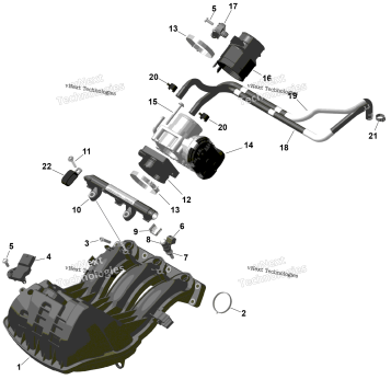 ROTAX - AIR INTAKE MANIFOLD AND THROTTLE BODY